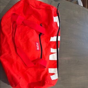 PINK Victoria's Secret Red Travel Bag